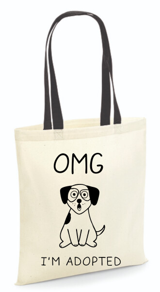 Vászontáska - színes fülű 