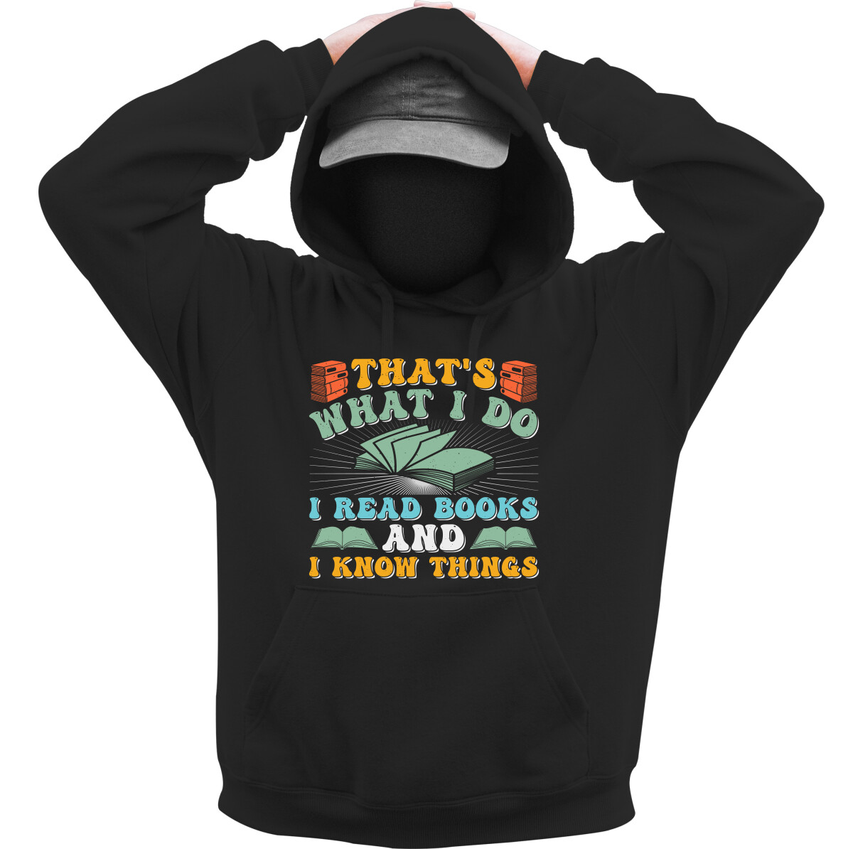 Kapucnis belebújós pulóver