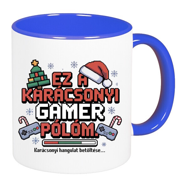 Színes fülű és belsejű bögre