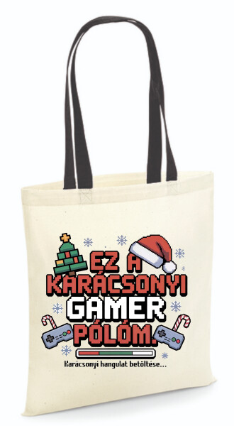 Vászontáska - színes fülű 