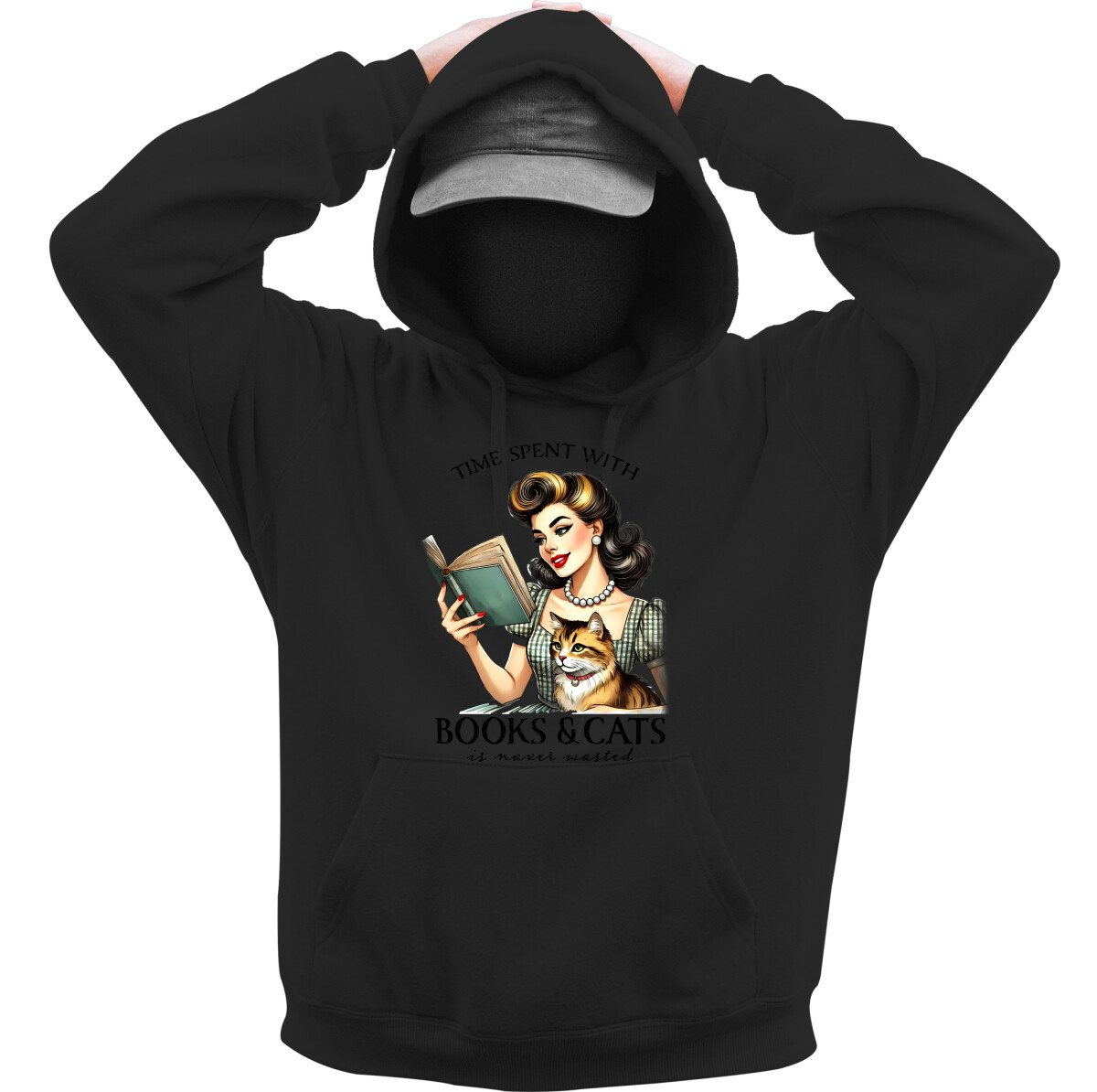 Kapucnis belebújós pulóver