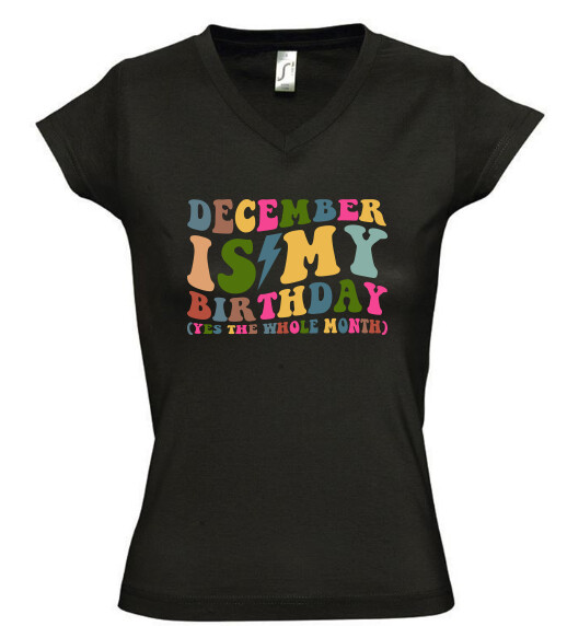 Női V nyakú póló