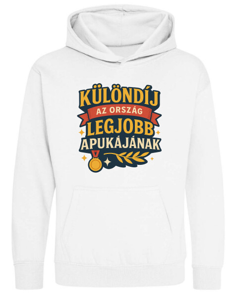 Kapucnis belebújós gyerek pulóver