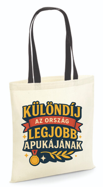 Vászontáska - színes fülű 