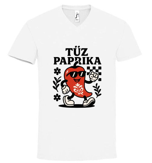 Unisex V nyakú póló