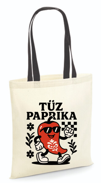 Vászontáska - színes fülű 