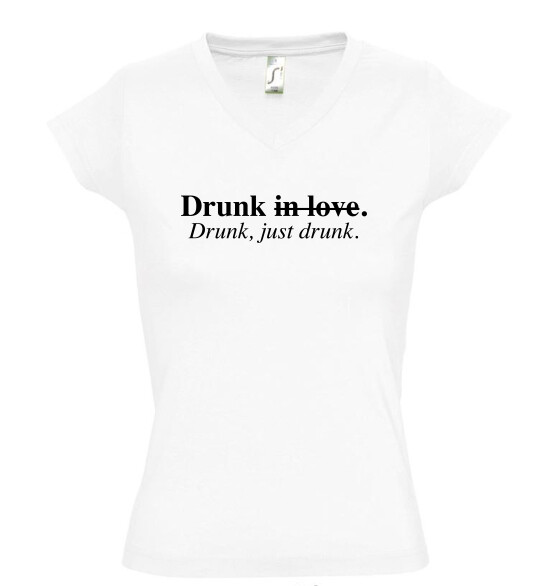 Női V nyakú póló