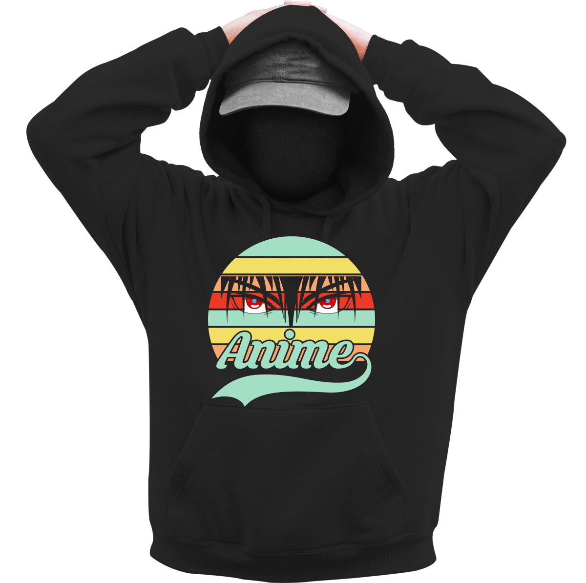 Kapucnis belebújós pulóver