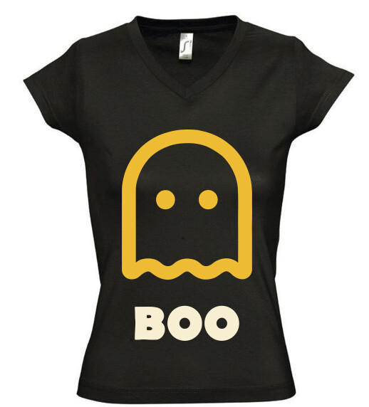 Női V nyakú póló