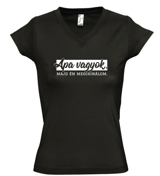 Női V nyakú póló