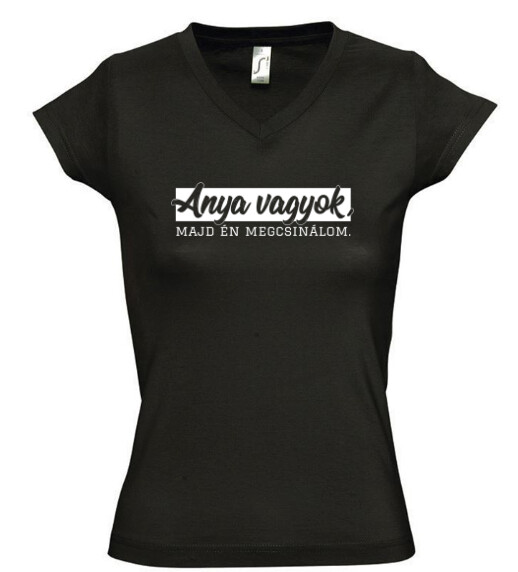 Női V nyakú póló