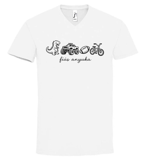 Unisex V nyakú póló