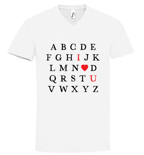 Unisex V nyakú póló