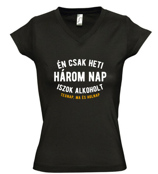 Női V nyakú póló