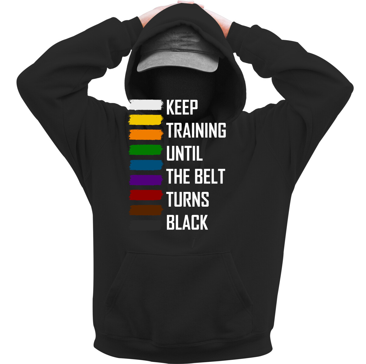 Kapucnis belebújós pulóver