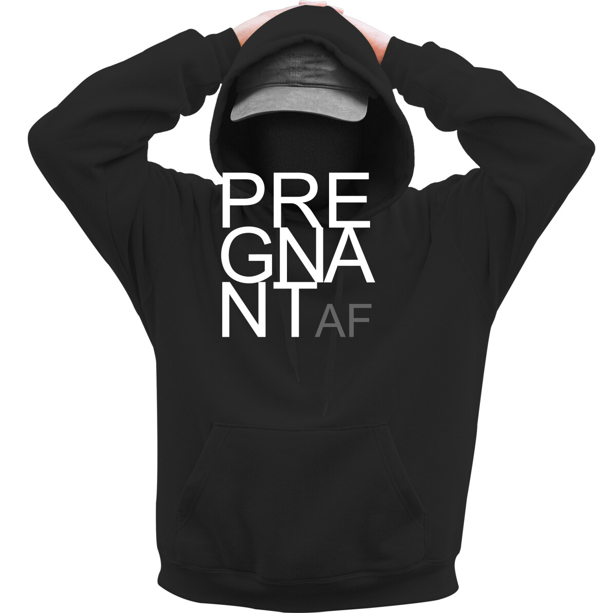 Kapucnis belebújós pulóver