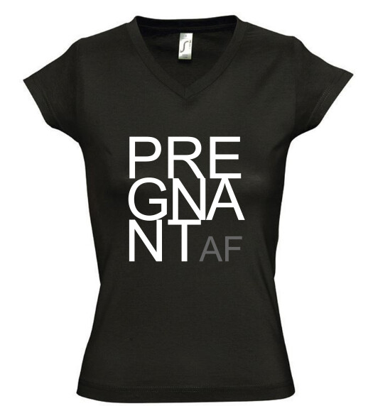 Női V nyakú póló