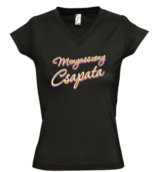 Női V nyakú póló