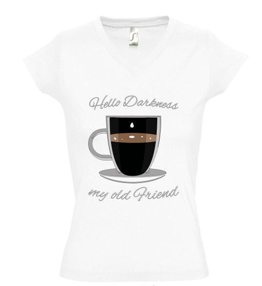 Női V nyakú póló