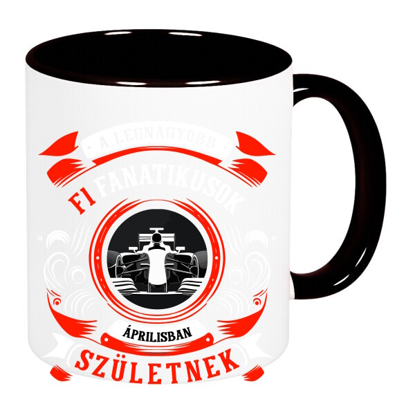 Színes fülű és belsejű bögre