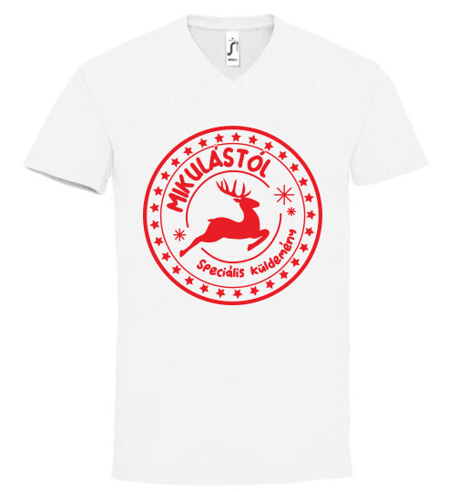 Unisex V nyakú póló