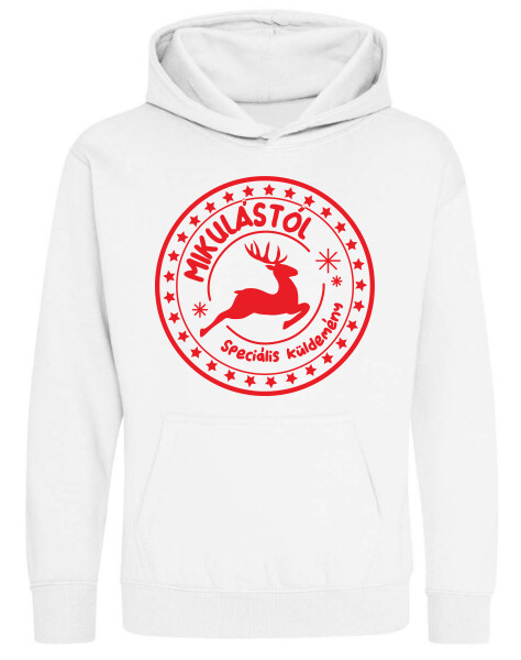 Kapucnis belebújós gyerek pulóver