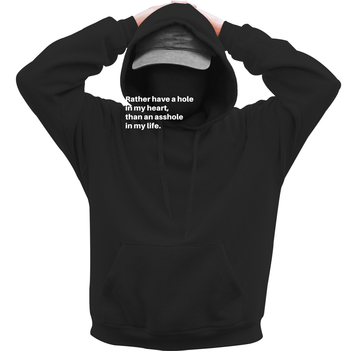 Kapucnis belebújós pulóver