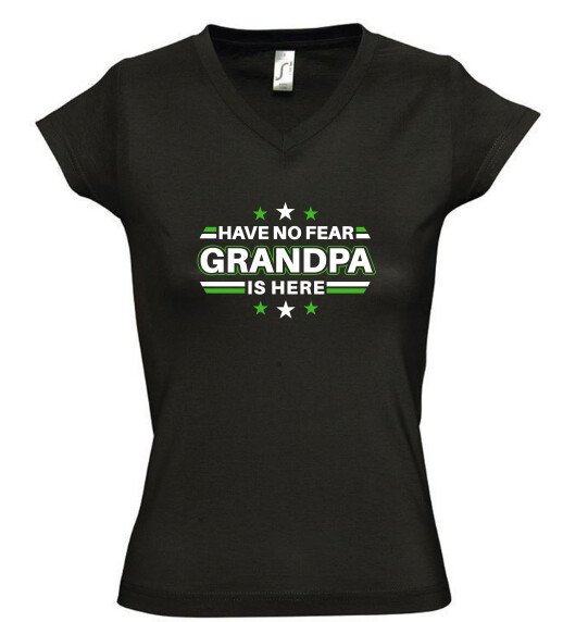 Női V nyakú póló