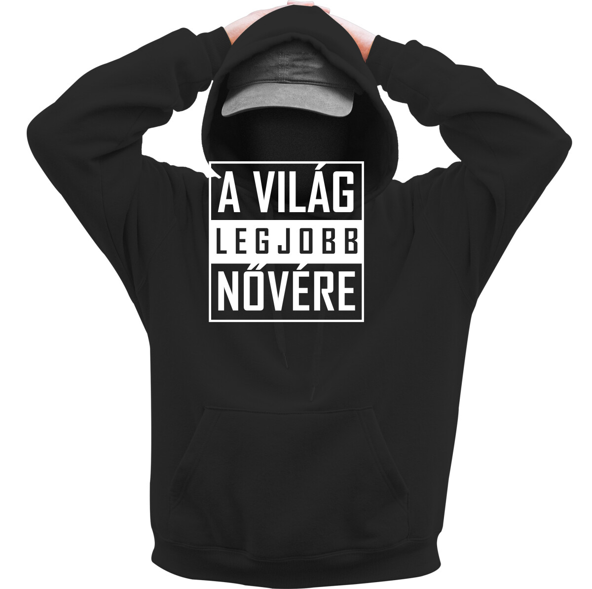 Kapucnis belebújós pulóver