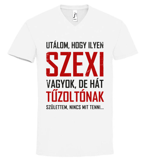 Unisex V nyakú póló