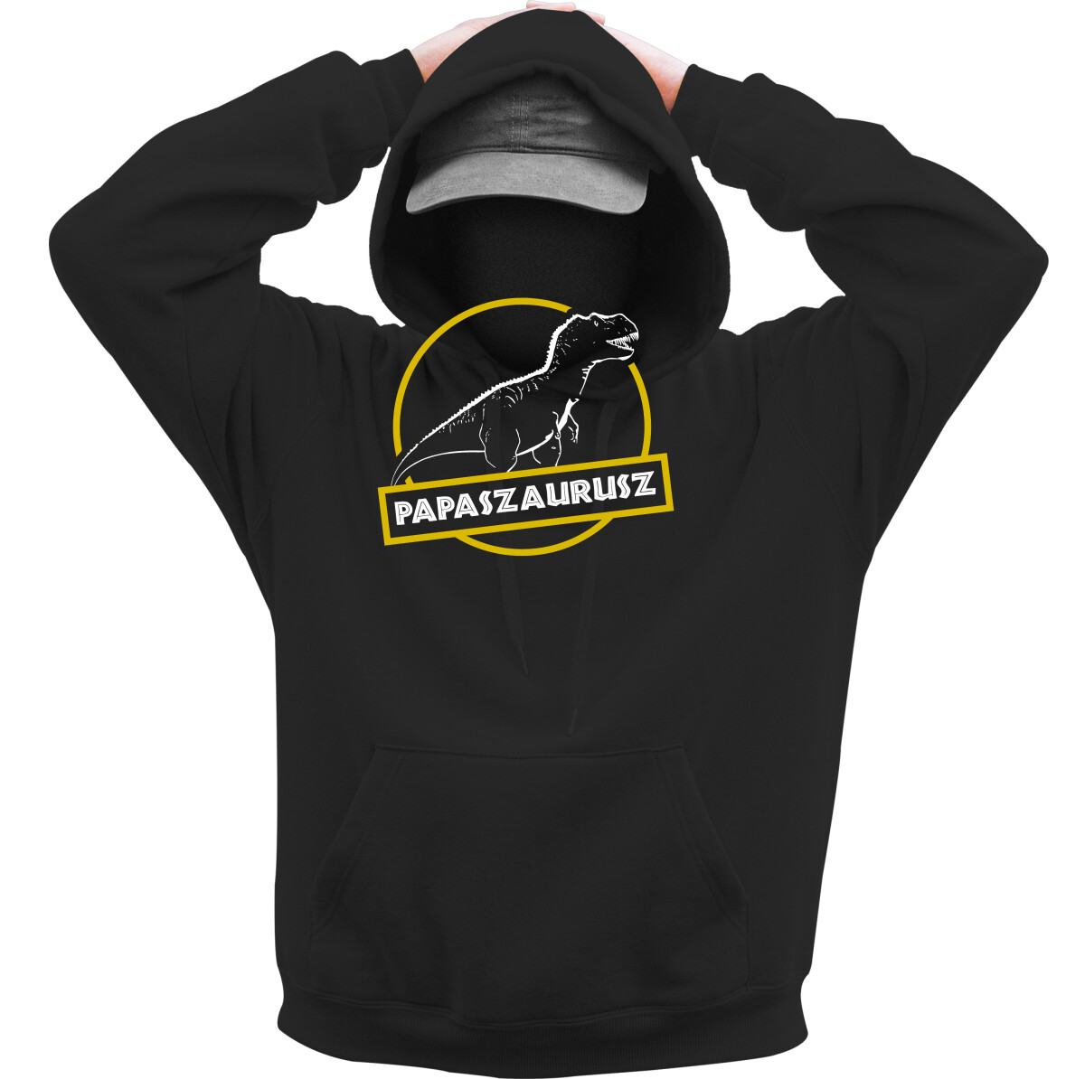 Kapucnis belebújós pulóver