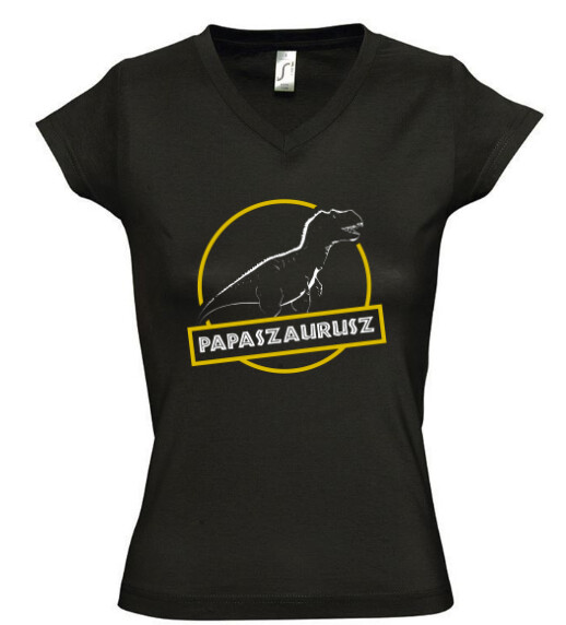 Női V nyakú póló