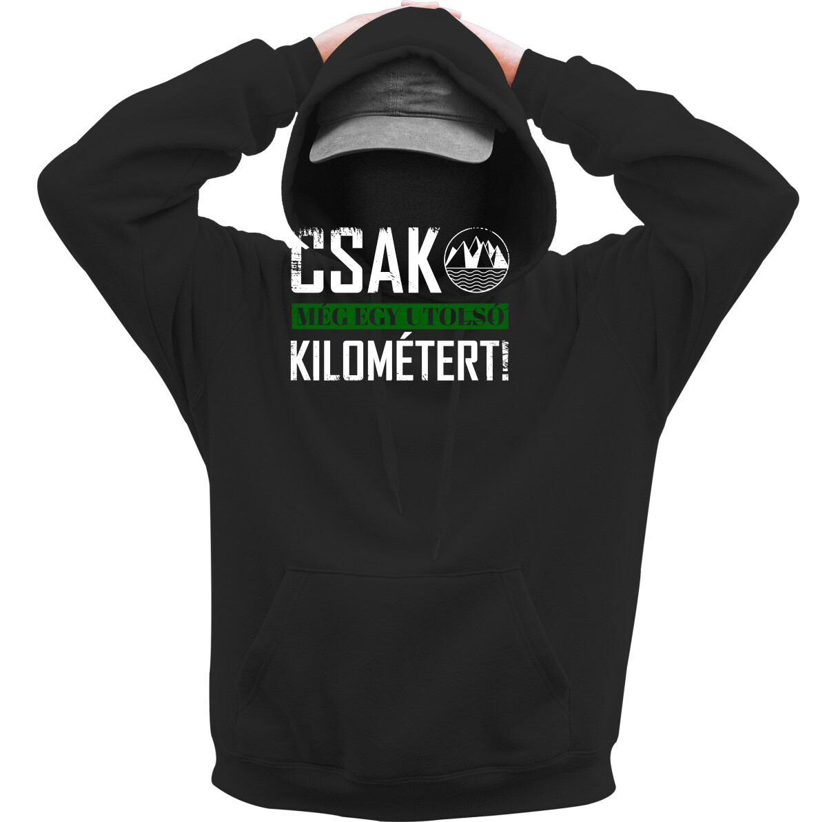 Kapucnis belebújós pulóver