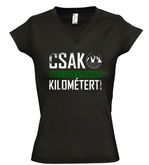 Női V nyakú póló