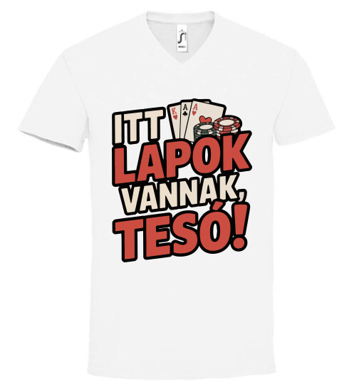 Unisex V nyakú póló