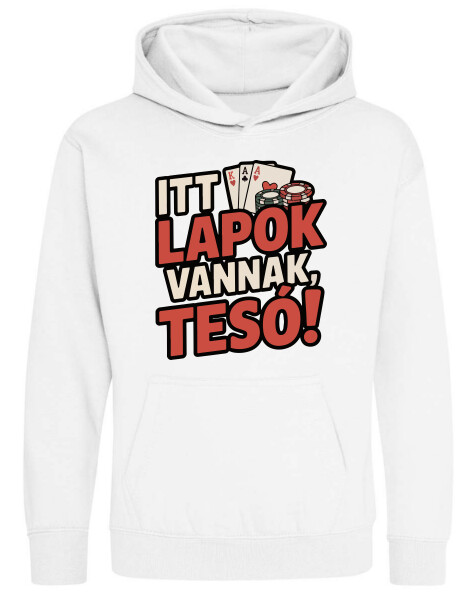 Kapucnis belebújós gyerek pulóver