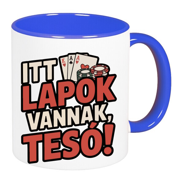 Színes fülű és belsejű bögre