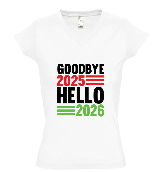 Női V nyakú póló