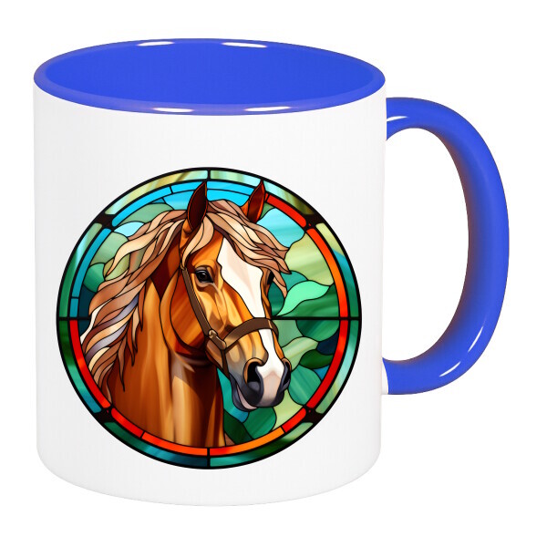 Színes fülű és belsejű bögre