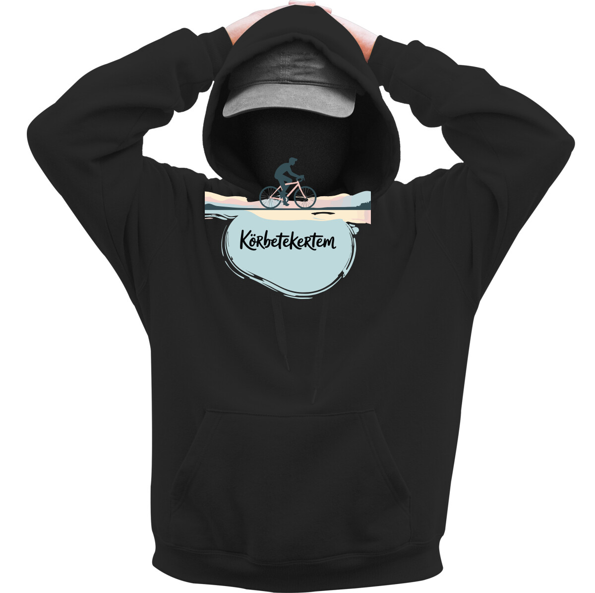 Kapucnis belebújós pulóver