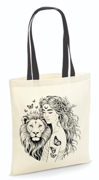 Vászontáska - színes fülű 