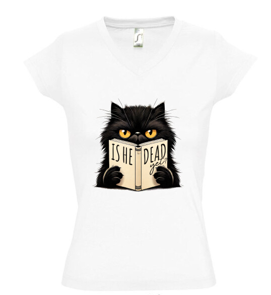 Női V nyakú póló