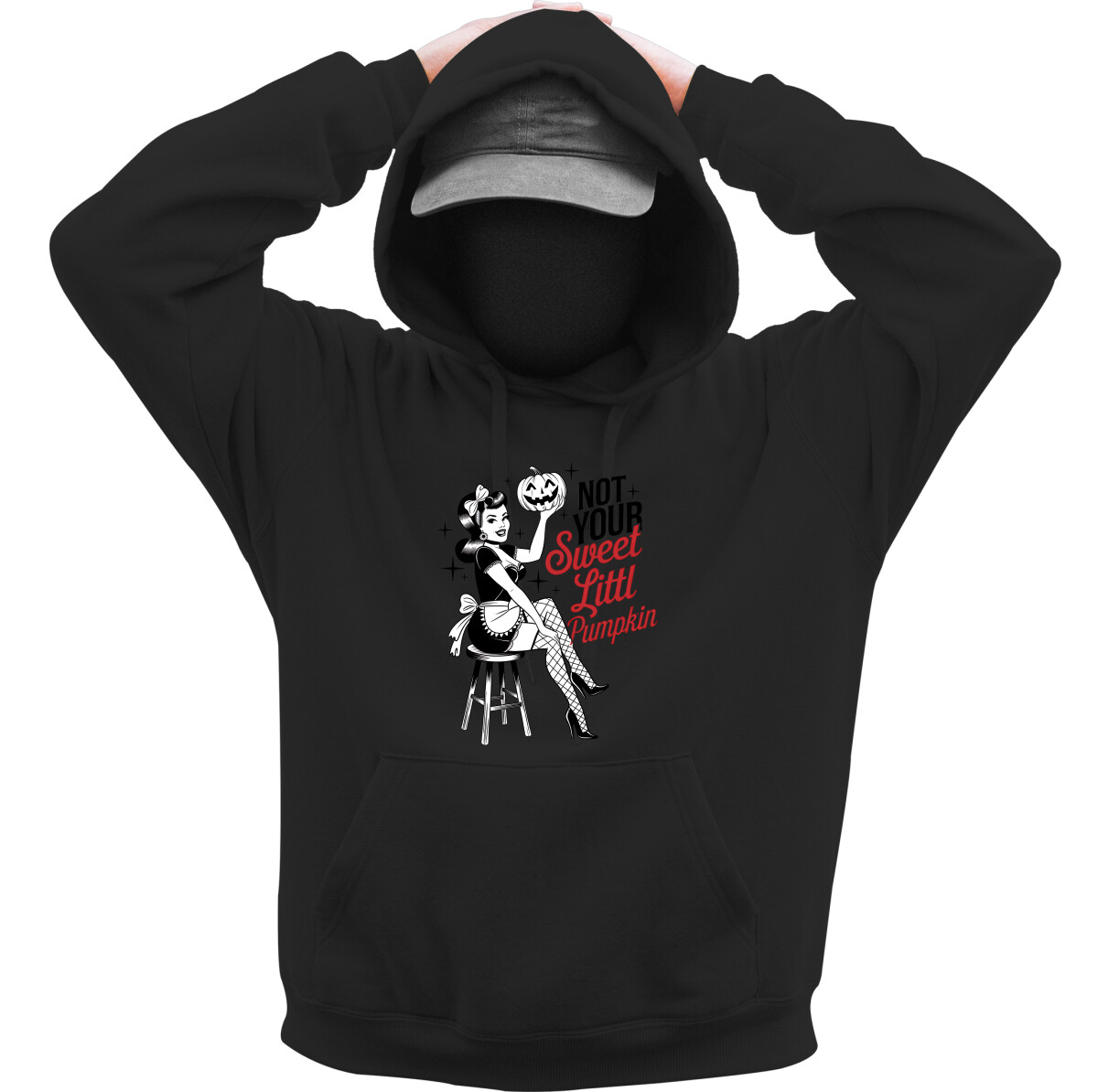 Kapucnis belebújós pulóver