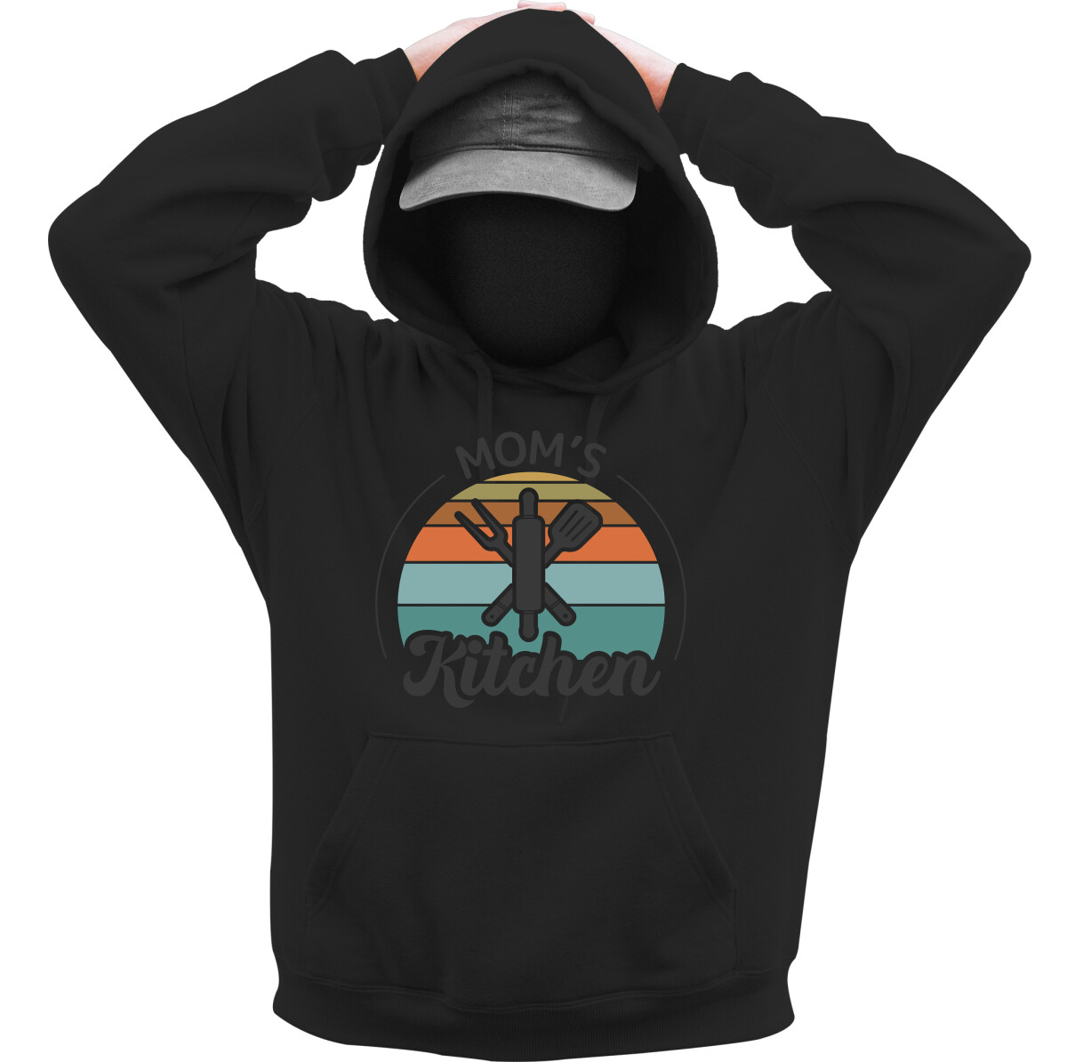 Kapucnis belebújós pulóver