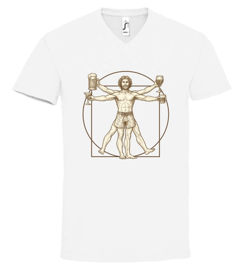 Unisex V nyakú póló