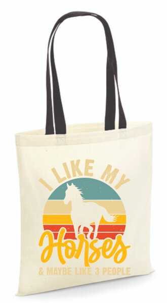 Vászontáska - színes fülű 