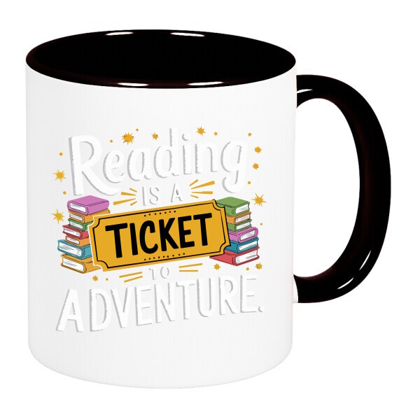 Színes fülű és belsejű bögre