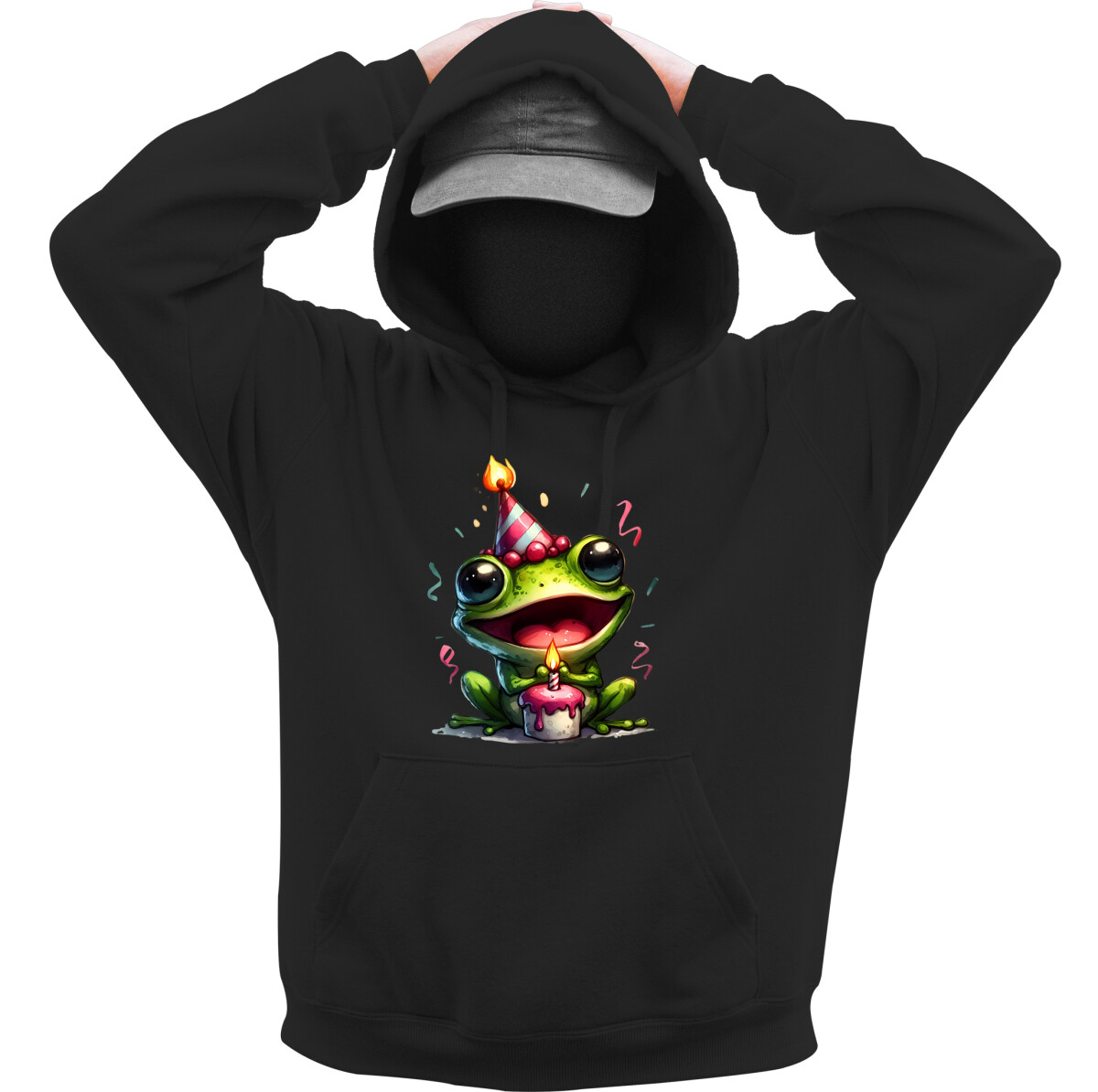 Kapucnis belebújós pulóver