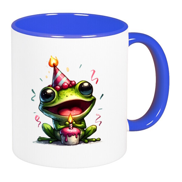 Színes fülű és belsejű bögre