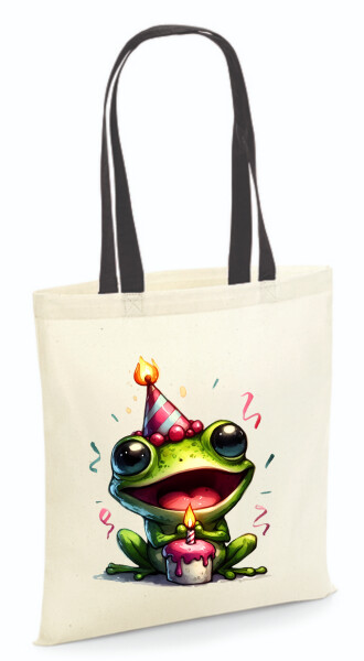 Vászontáska - színes fülű 